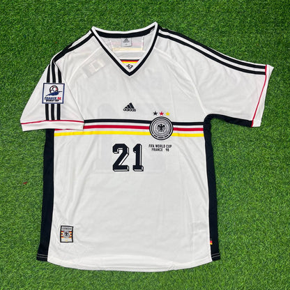 Mario Basler Deutschland WM 1998 Retro Fußballtrikot
