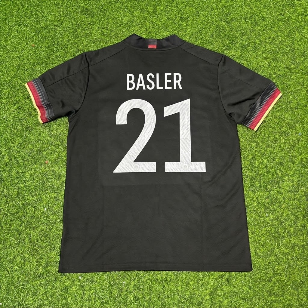 Mario Basler #21 Germany Black Retro Football Jersey