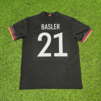 Mario Basler #21 Germany Black Retro Football Jersey