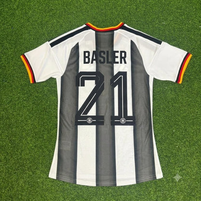Mario Basler Germany Stripe Special Edition Black White Jersey Trikot Maillot
