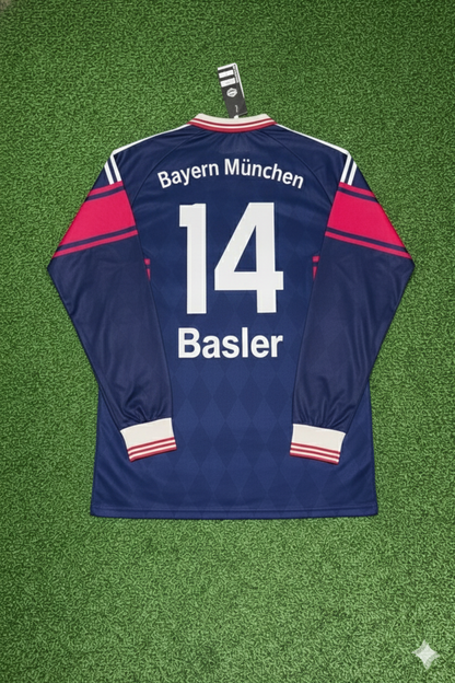 Mario Basler FC Bayern München 1997/98 Saison Langarm Heim Retro Trikot