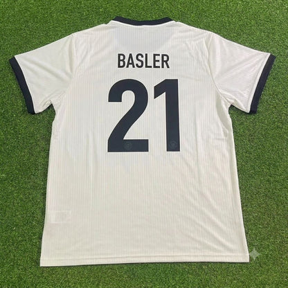 Mario Basler Germany Deutschland 125 Year Special White Football Jersey