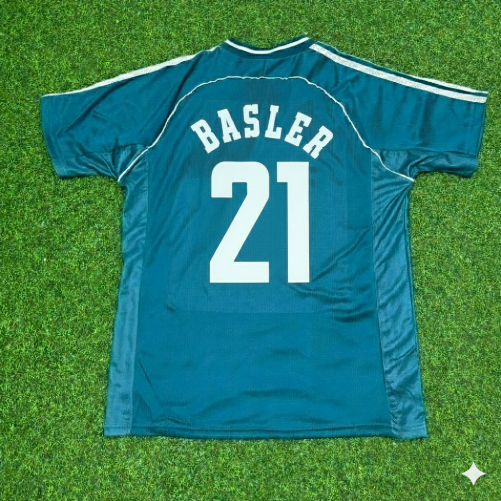 Mario Basler Germany Away Retro Football Jersey