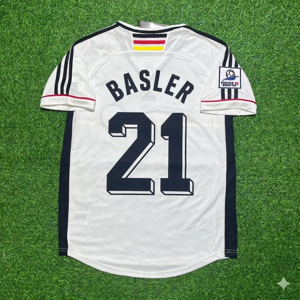 Mario Basler Deutschland Weltmeisterschaft Retro Fußballtrikot