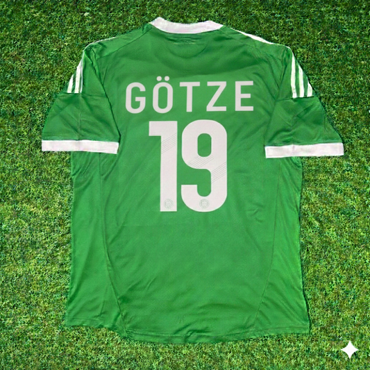 Mario Götze Germany EURO 2012 Green Retro Football Jersey