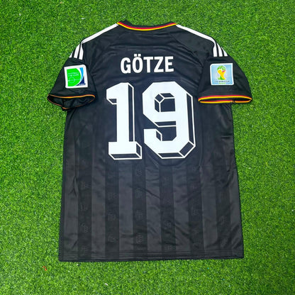 Mario Götze Germany 2014 World Cup Special Edition Black Retro Football Jersey