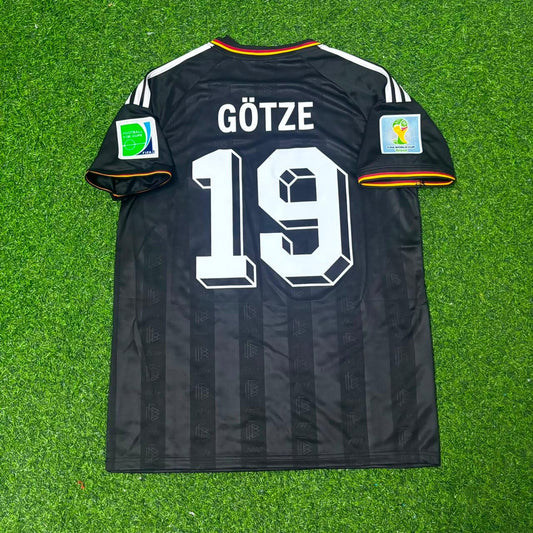 Mario Götze Germany 2014 World Cup Special Edition Black Retro Football Jersey