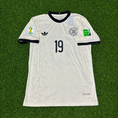 Mario Götze Germany 2014 World Cup Special Edition White Retro Football Jersey
