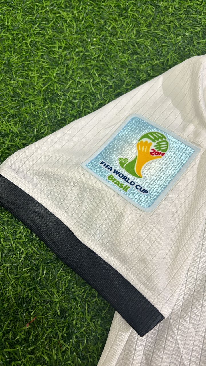 Mario Götze Germany 2014 World Cup Special Edition White Retro Football Jersey