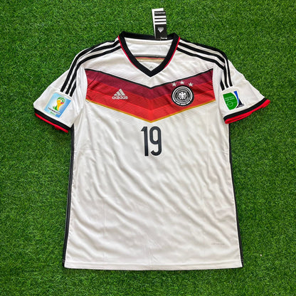 Mario Gotze - Germany Deutschland 2014 World Cup White Retro Kit Jersey Trikot Maillot Soccer Shirt
