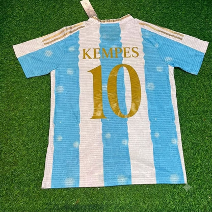 Mario Kempes Argentina Commerative Anniversary Football Jersey Trikot Maillot