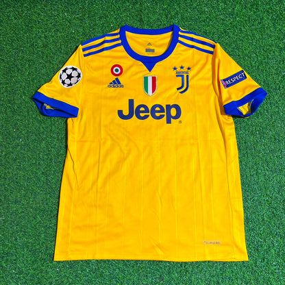 Mario Mandzukic Juventus 2017-2018 Yellow Retro Football Jersey