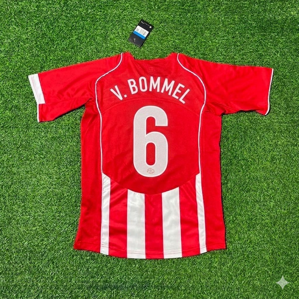 Mark van Bommel #6 PSV Eindhoven 2004–2005 Home Retro Football Jersey Kit