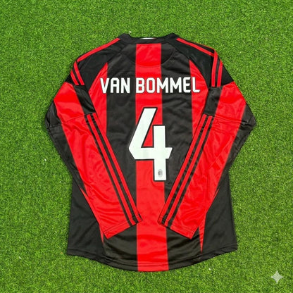 Mark van Bommel AC Milan 2010-2011 Home Log Sleeve Retro Football Jersey
