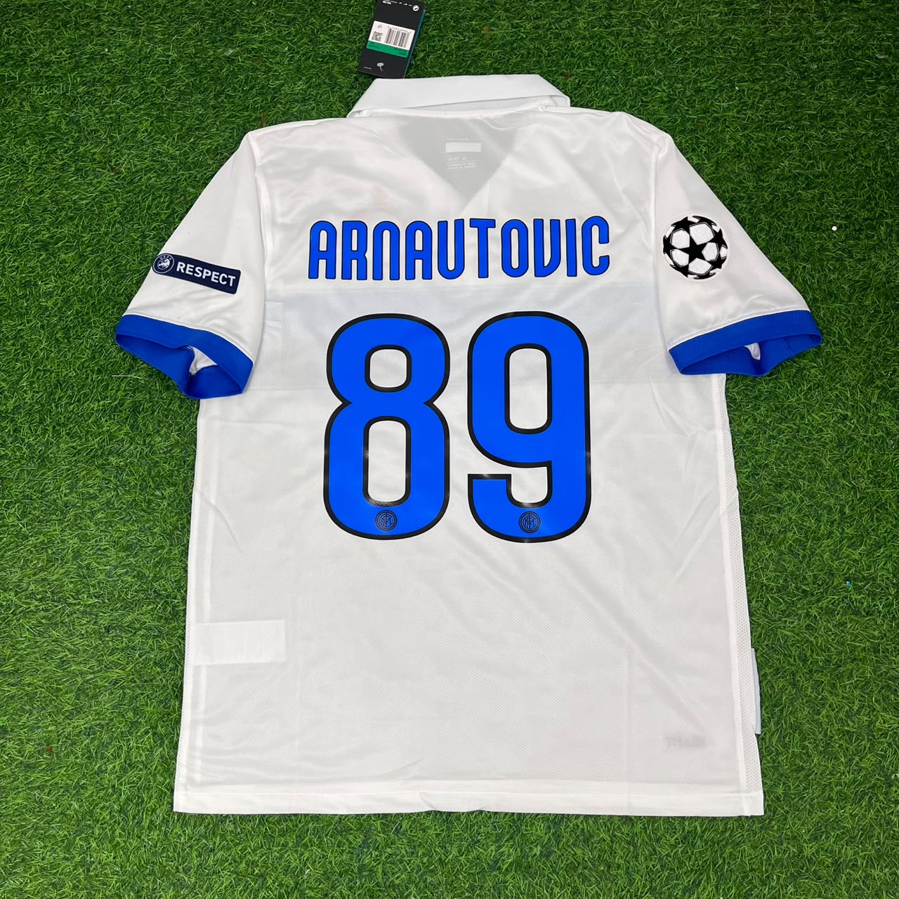 Marko Arnautović Inter Milan 2009-2010 Retro Away White Football Jersey