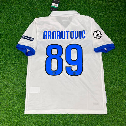 Marko Arnautović Inter Milan 2009-2010 Retro Away White Football Jersey