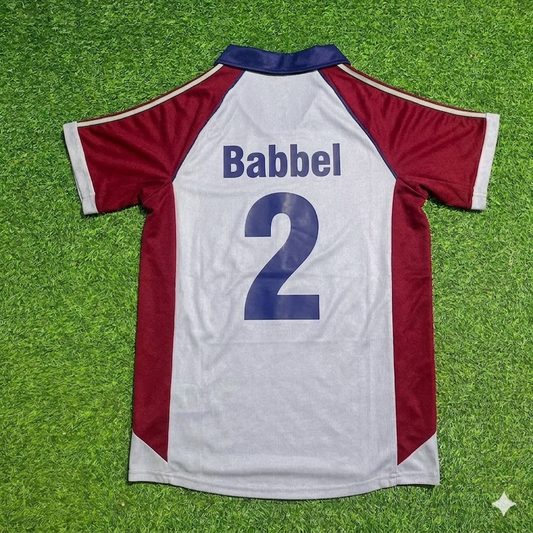 Markus Babbel #2 FC Bayern München 1998-1999 Auswärts Retro Fußballtrikot Grau