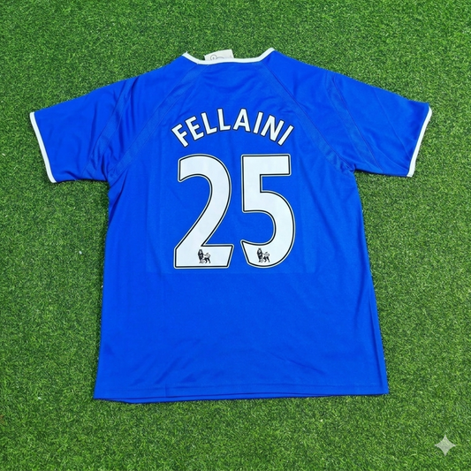 Marouane Fellaini #25 Everton Fc Blue Retro Football Jersey