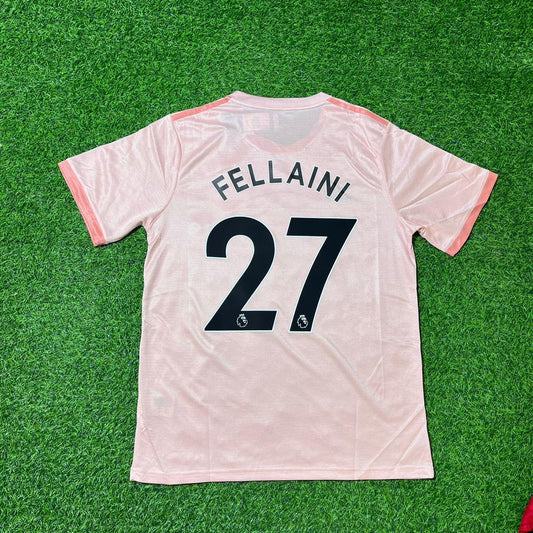 Marouane Fellaini Manchester United 2018/19 Pink Retro Football Jersey Kit