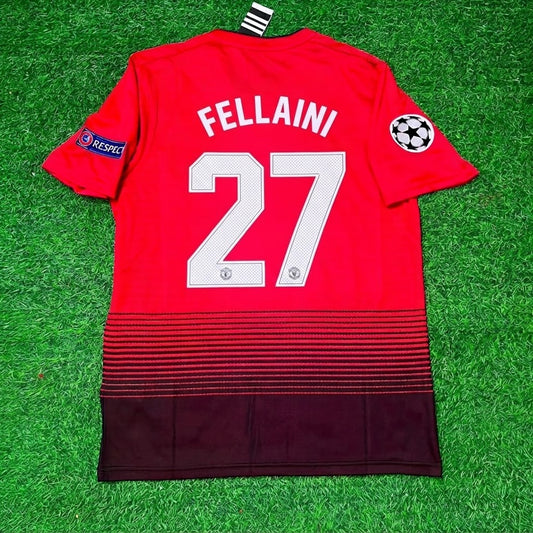 Marouane Fellaini #27 Manchester United 2018/2019 Season Home Red Retro Football Jersey