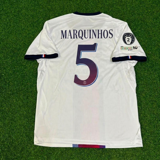 Marquinhos White Jersey Maillot Trikot Soccer Shirt