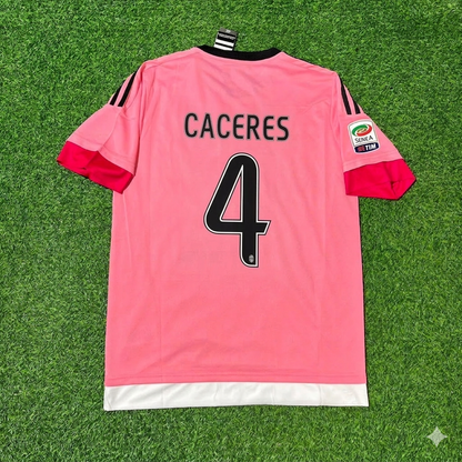 Martin Caceres Juventus Retro Pink 2015-2016 Jersey Trikot