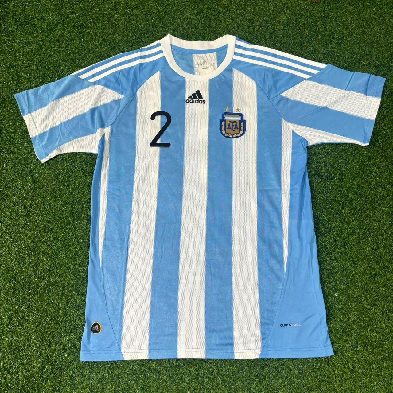 Martín Demichelis 2- 2010 World Cup Argentina Retro Jersey