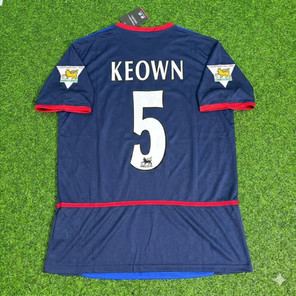 Martin Keown 5- Arsenal 2002-2004 Black Blue o2 Retro Kit Jersey Trikot Maglia Camiseta Soccer Shirt