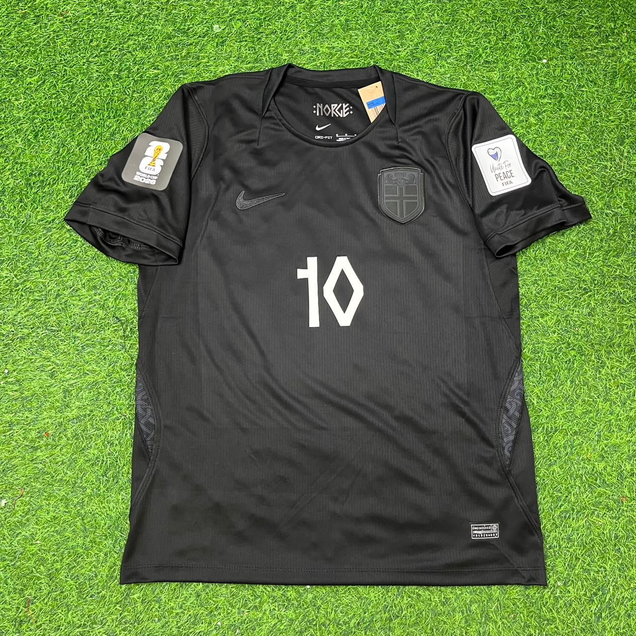 Martin Ødegaard #10 Norway 2026 World Cup Black Away Football Jersey