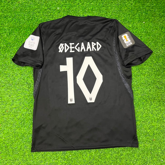 Martin Ødegaard #10 Norway 2026 World Cup Black Away Football Jersey