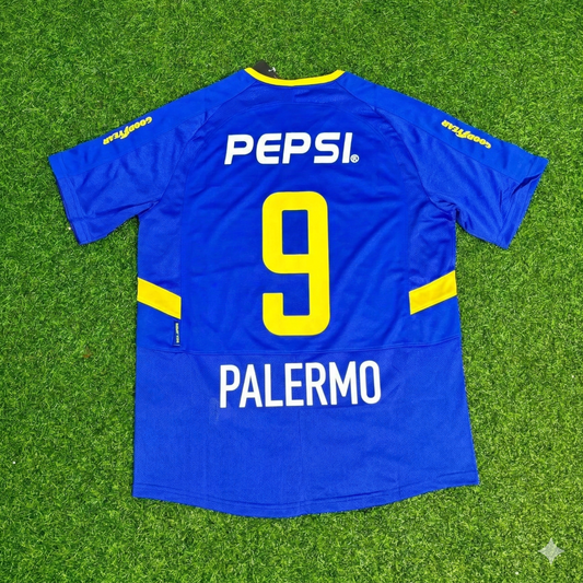 Martin Palermo Boca Juniors 2003 2004 Retro Jersey Maillot Trikot Maglia Soccer Shirt