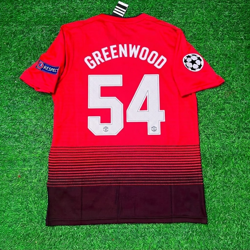 Mason Greenwood #54 Manchester United 2018/2019 Season Home Red Retro Football Jersey