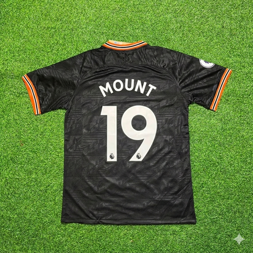 Mason Mount 19- Chelsea 2019/2020 Away Black Retro Football Jersey Kit