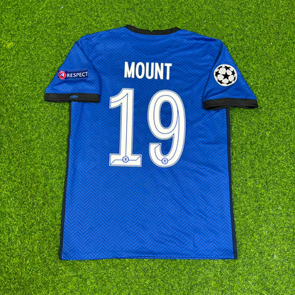 Mason Mount Chelsea 2021 Champions League Final Porto Blue Retro Kit Jersey Trikot Maglia Soccer Shirt