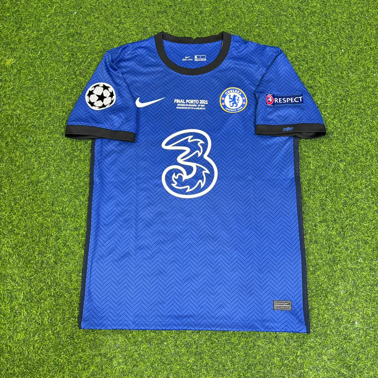Mason Mount Chelsea 2021 Champions League Final Porto Blue Retro Kit Jersey Trikot Maglia Soccer Shirt