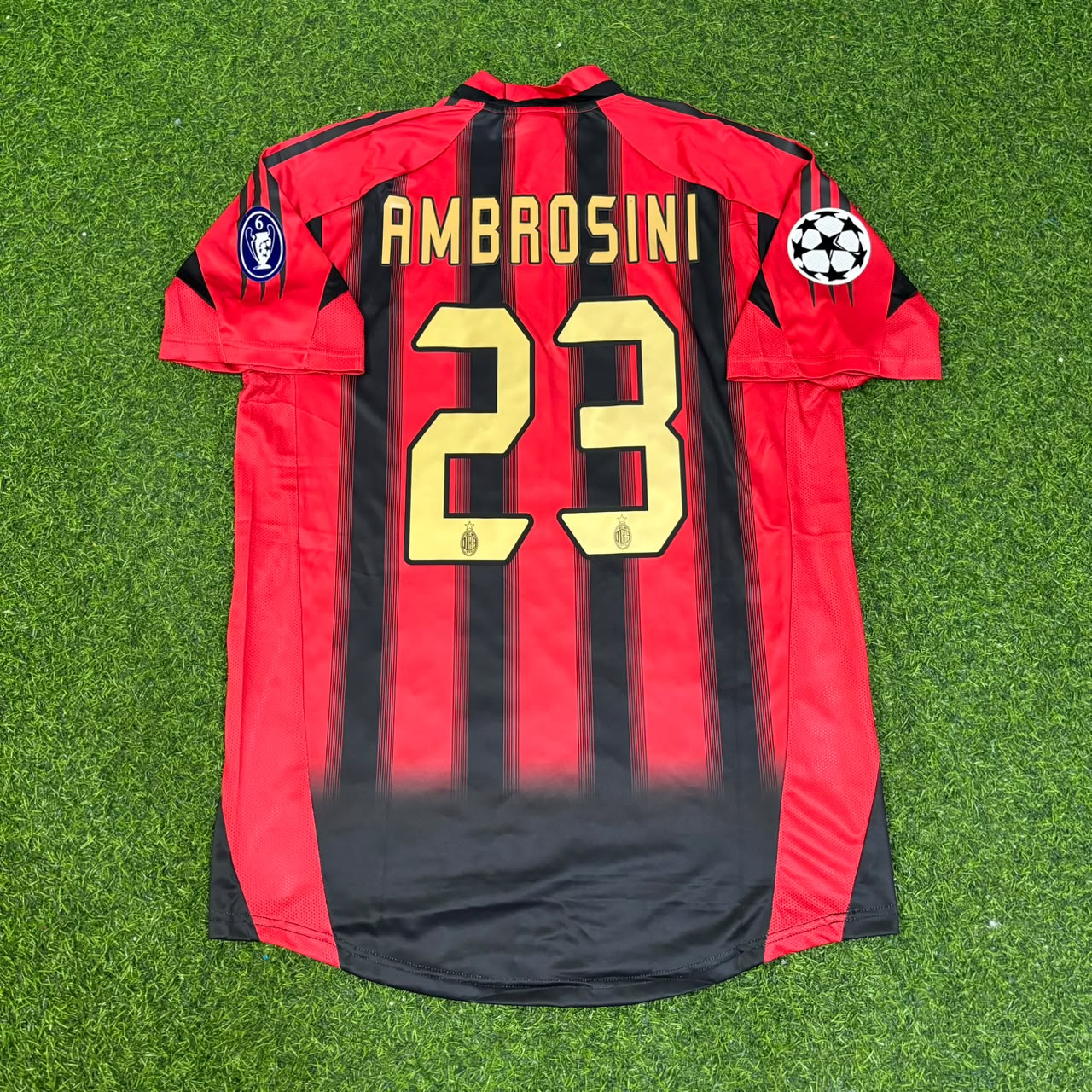 Massimo Ambrosini #23 AC Milan 2004 2005 Home Retro Football Jersey