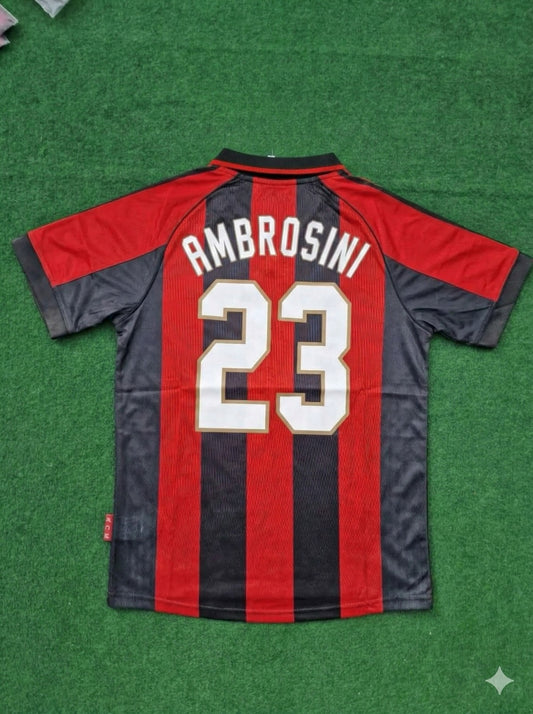 Massimo Ambrosini 23- AC Milan 1999 Retro Football Jersey
