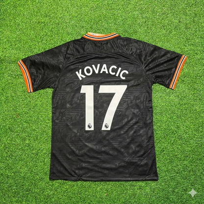Mateo Kovačić 17- Chelsea 2019/2020 Away Black Retro Football Jersey Kit