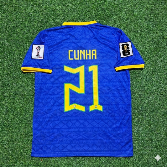 Matheus Cunha 21- Brazil 2026 World Cup Blue New Season Football Jersey