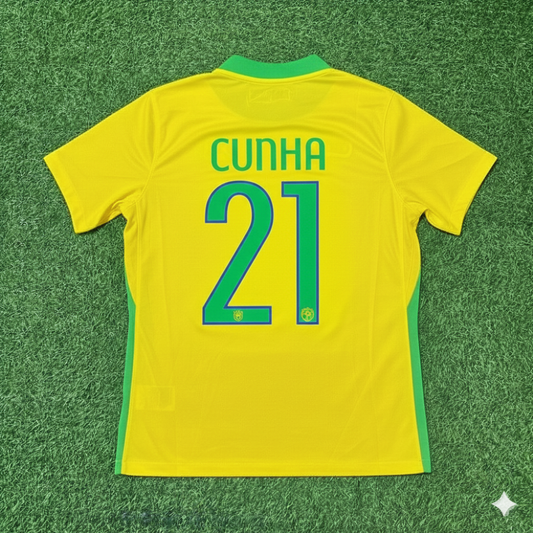 Matheus Cunha Brazil 2026 World Cup New Season Football Jersey