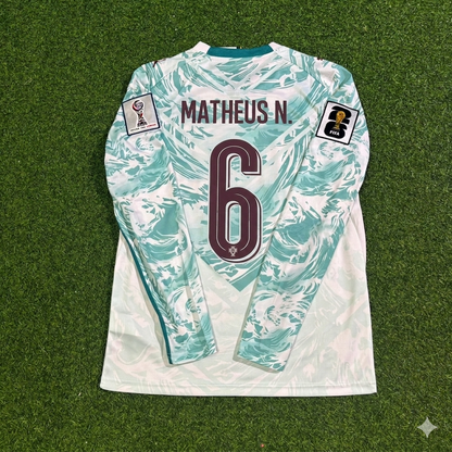 Matheus Nunes #6 Portugal 2026 World Cup Away Long Sleeve Football Jersey