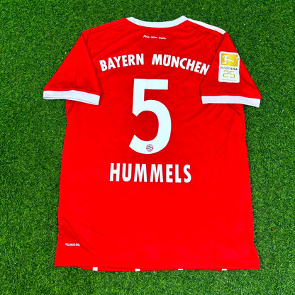 Mats Hummels Bayern Munich 2017-2018 Retro Home Jersey