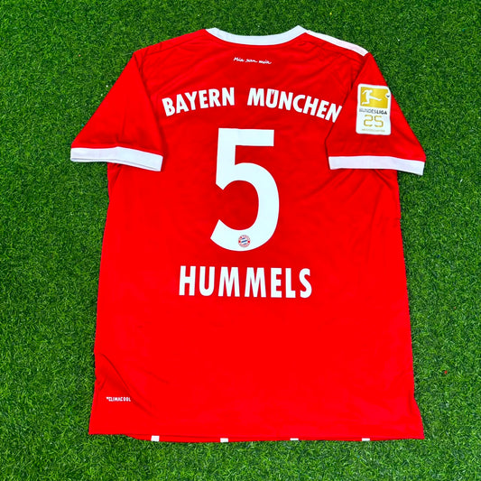 Mats Hummels Bayern Munich 2017-2018 Retro Home Jersey