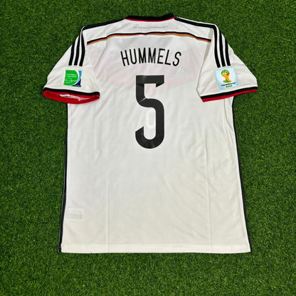 Mats Hummels Germany Deutschland 2014 World Cup White Retro Football Jersey