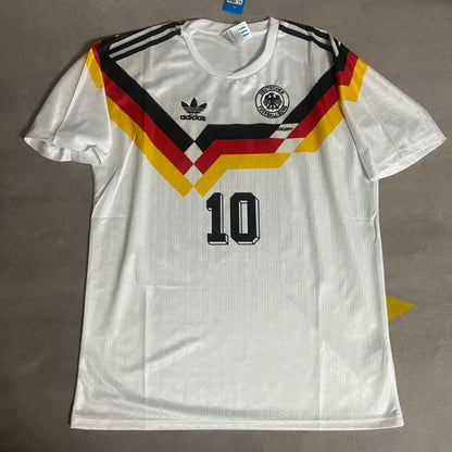 Lothar Matthäus Allemagne Rétro Coupe du Monde 1990 Maillot - Deutschland Retro-Trikot WM 1990