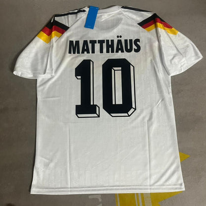 Lothar Matthäus Allemagne Rétro Coupe du Monde 1990 Maillot - Deutschland Retro-Trikot WM 1990