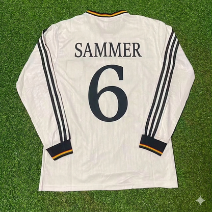 Matthias Sammer #6 Germany EURO 1996 Final Home Long Sleeve Retro Football Jersey Kit