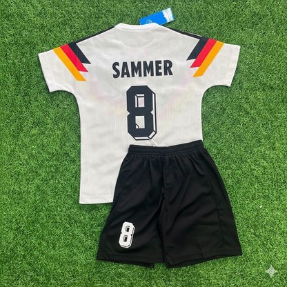 Matthias Sammer 8- Germany Deutschland Retro Kids 1990 World Cup Jersey - Deutschland Retro Kinder Trikot WM 1990 Soccer Shirt