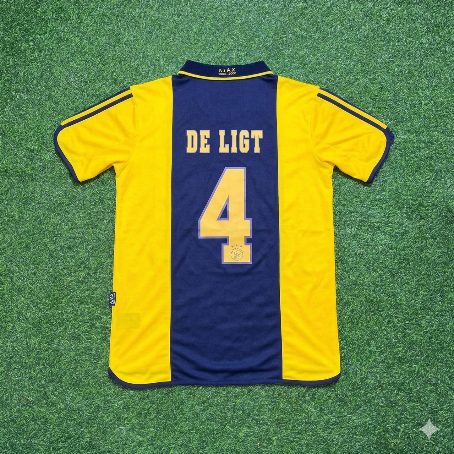 Matthijs de Ligt Ajax Retro Yellow Football Jersey