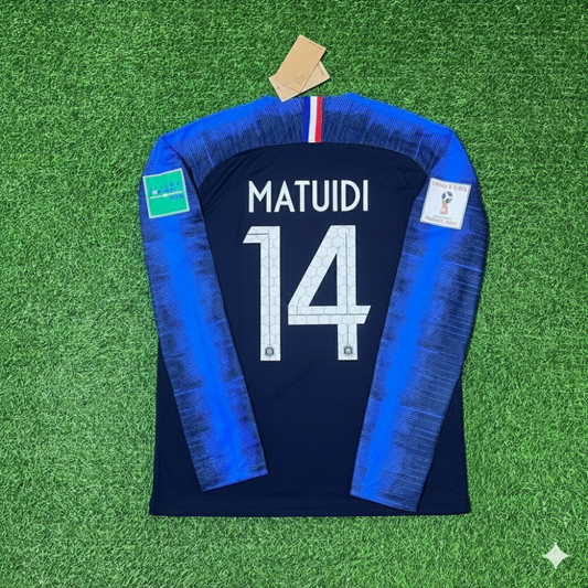 Blaise Matuidi France 2018 World Cup Final Long Sleeve Retro Football Jersey Kit